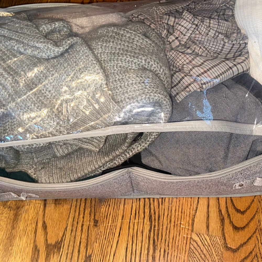 Gray Knit Storage Bag Organizer - Home Accents